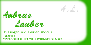 ambrus lauber business card